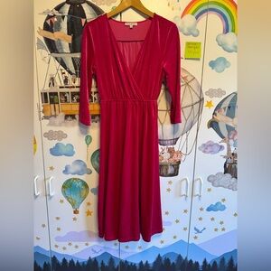 Unique Vintage pink velvet dress like new size small
